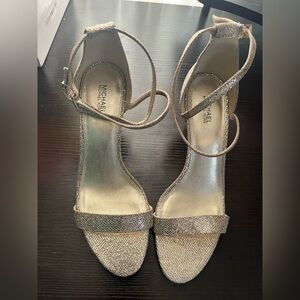 Michael Kors Women's Glittery Gold Heels. NWOT (3 inch heels)